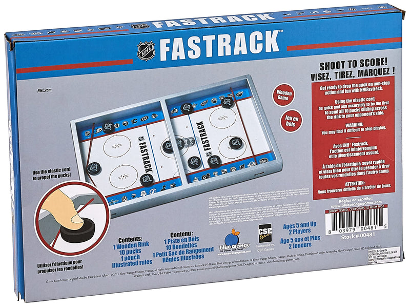 Blue Orange Fastrack NHL Board Game- The Authentic Disc Slinging Fast Action Game Blue - BeesActive Australia