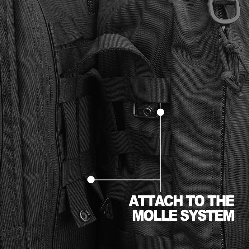[AUSTRALIA] - AMYIPO Tactical Pouch Multi-Purpose Large Capacity Increment Pouch Short Trips Bag Black (2 PCS) 