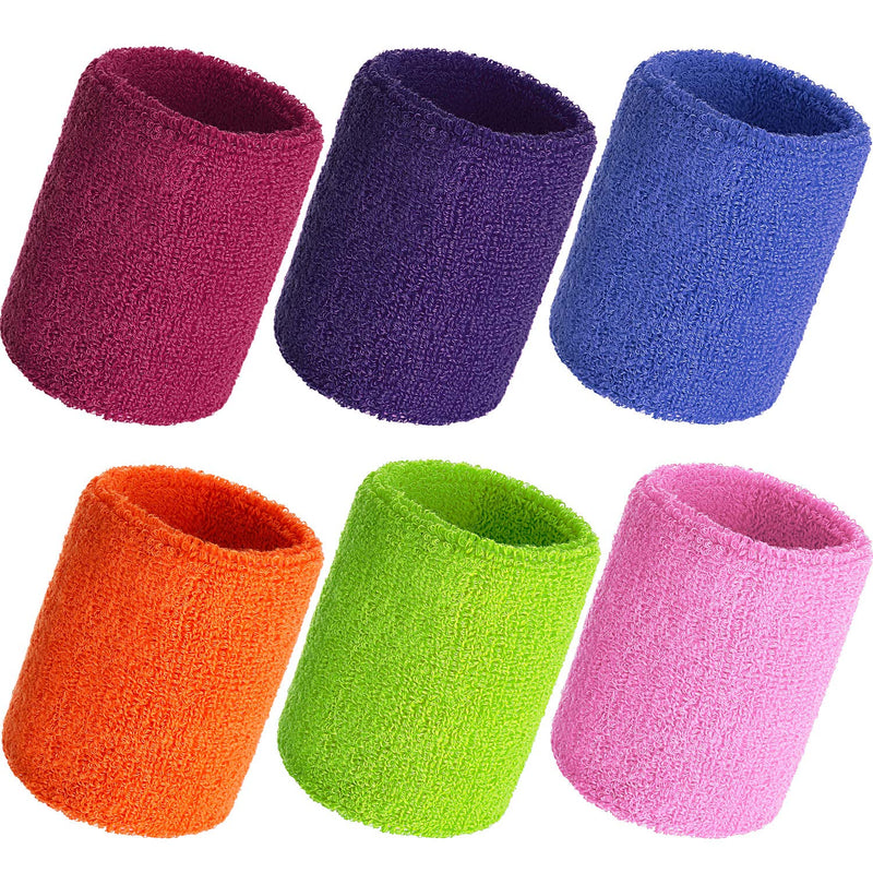 Bememo 12 Pack Sweatbands Sports Wristband Cotton Sweat Band for Men and Women, Good for Tennis, Basketball, Running, Gym, Working Out Multicolor - BeesActive Australia
