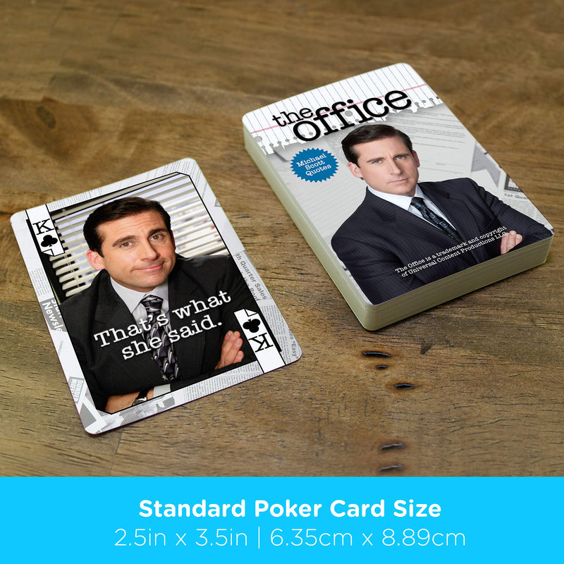 AQUARIUS The Office Michael Quotes Playing Cards - Michael Themed Deck of Cards for Your Favorite Card Games - Officially Licensed The Office Merchandise & Collectibles - BeesActive Australia