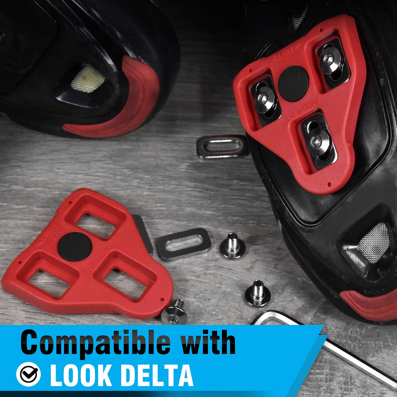 MARQUE Bike Cleats Compatible with Look Delta Pedals (9 Degree Float) - Cleat Set for Peloton Indoor Cycling and Outdoor Road Cycling Designed for Women and Men Clipless Spinning and Cycle Shoes - BeesActive Australia