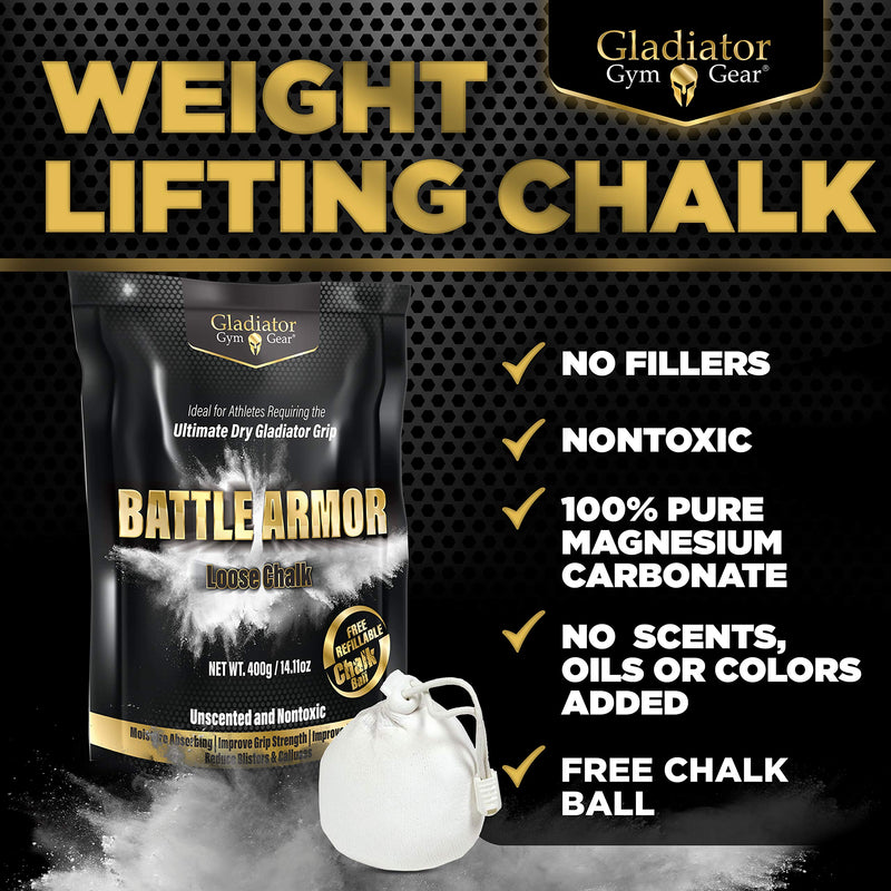 Gym Chalk For Weightlifting, Rock Climbing Chalk, Refillable Chalk Ball, 400 Grams, 14oz Magnesium Carbonate Gymnastics Chalk Powder, Weight Lifting Chalk, For Dry Hands Pole Grip, Workout Chalk (400) 400.0 Grams - BeesActive Australia
