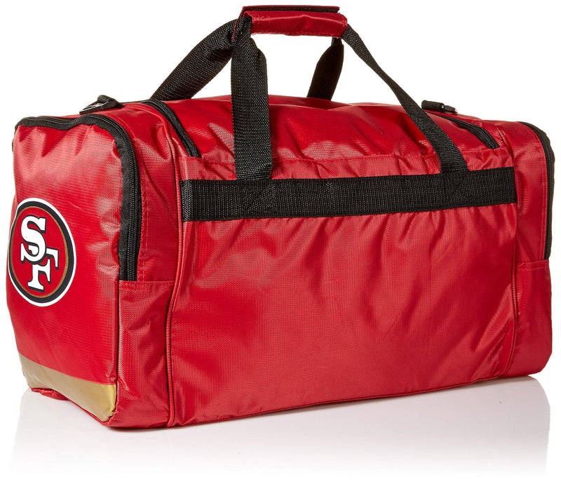 San Francisco 49ers Medium Striped Core Duffle Bag - BeesActive Australia