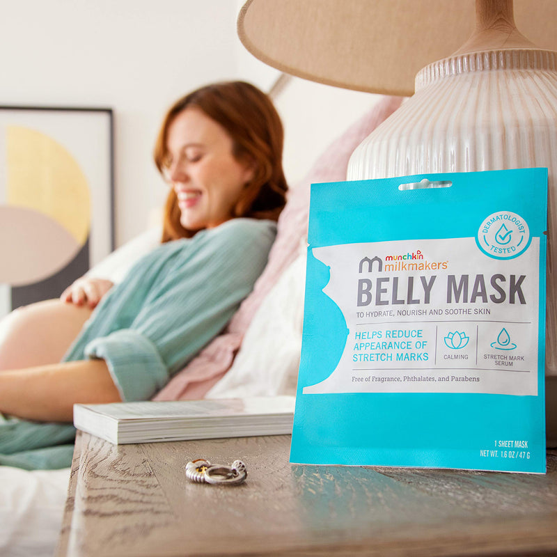 Munchkin Milkmakers Belly Mask for Pregnancy Skin Care & Stretch Marks, 3 Sheet Masks 3 Count (Pack of 1) - BeesActive Australia