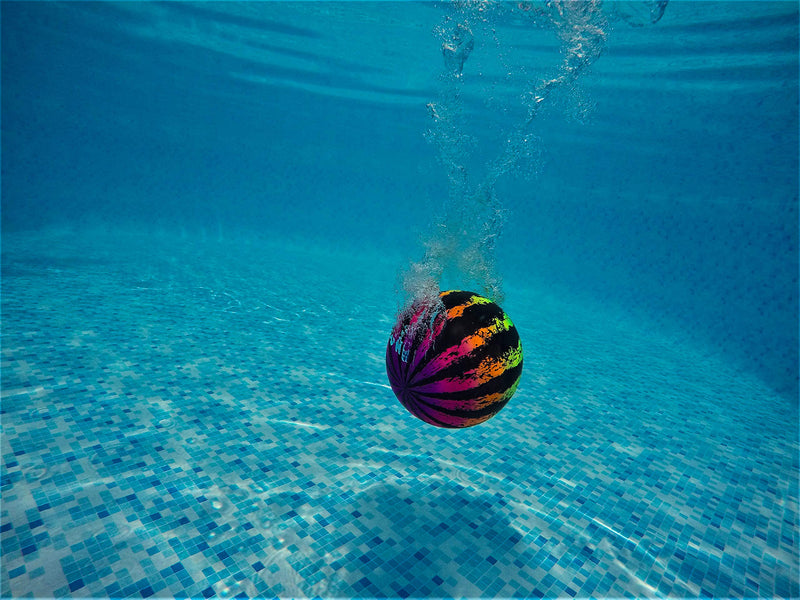 [AUSTRALIA] - Watermelon Ball JR - Pool Toy for Underwater Games - Durable Ball for Pool Football, Basketball & Rugby - Perfect for Water Parties - Fun for Adults & Kids Alike - 6.5" Fillable Pool Ball - Ages 6+ 