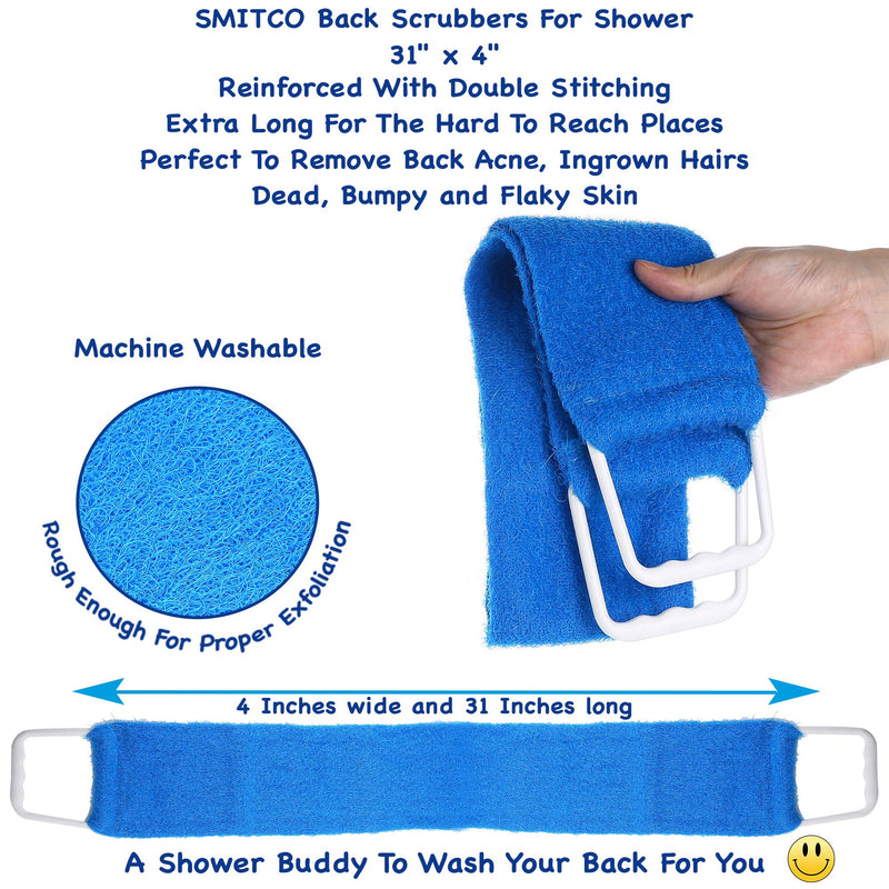 SMITCO Dead Skin Remover for Body - Exfoliating Gloves and Back Exfoliator for Men and Women - Full Body Scrubbers for Use in Shower or Bath to Improve Skin Texture and Get Rid of Bumpy Skin - BeesActive Australia