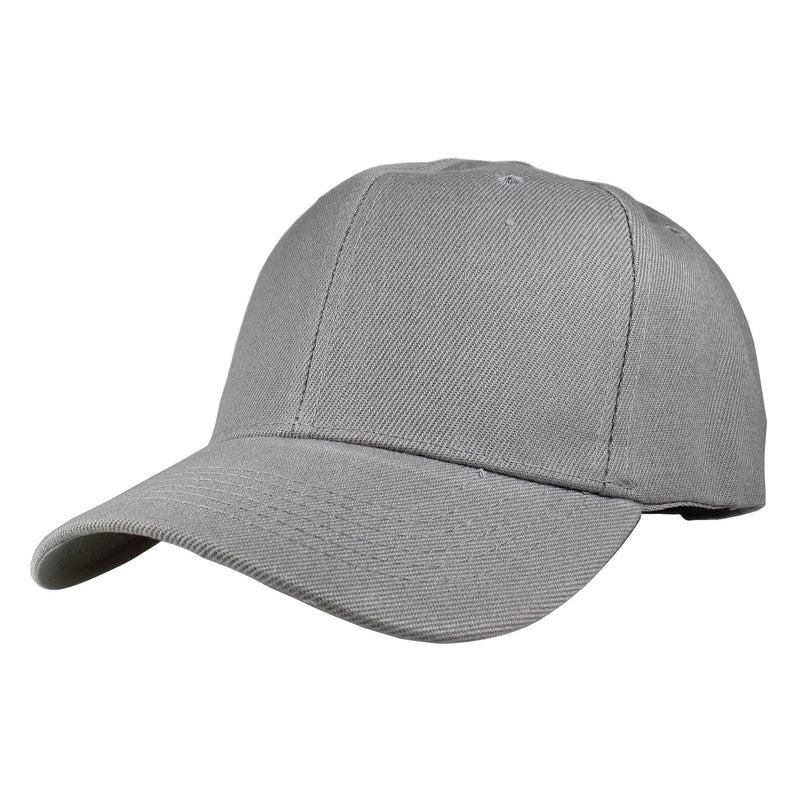 Gelante Plain Blank Baseball Caps Adjustable Back Strap Wholesale Lot 6 Pack Light Gray - BeesActive Australia