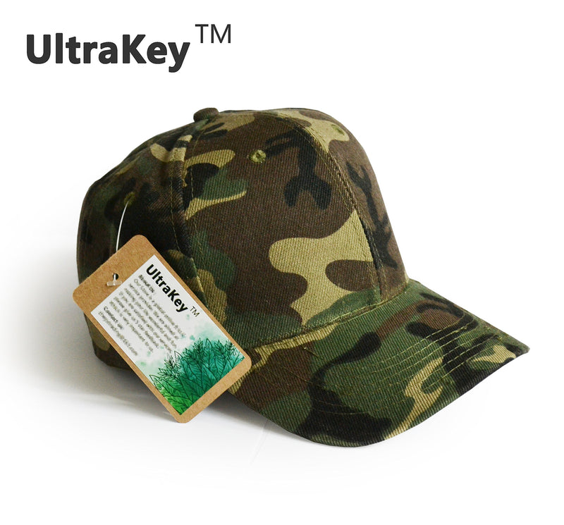 [AUSTRALIA] - UltraKey Mens Womens Army Military Camo Cap Baseball Casquette Camouflage Hats for Hunting Fishing Outdoor Activities Green 