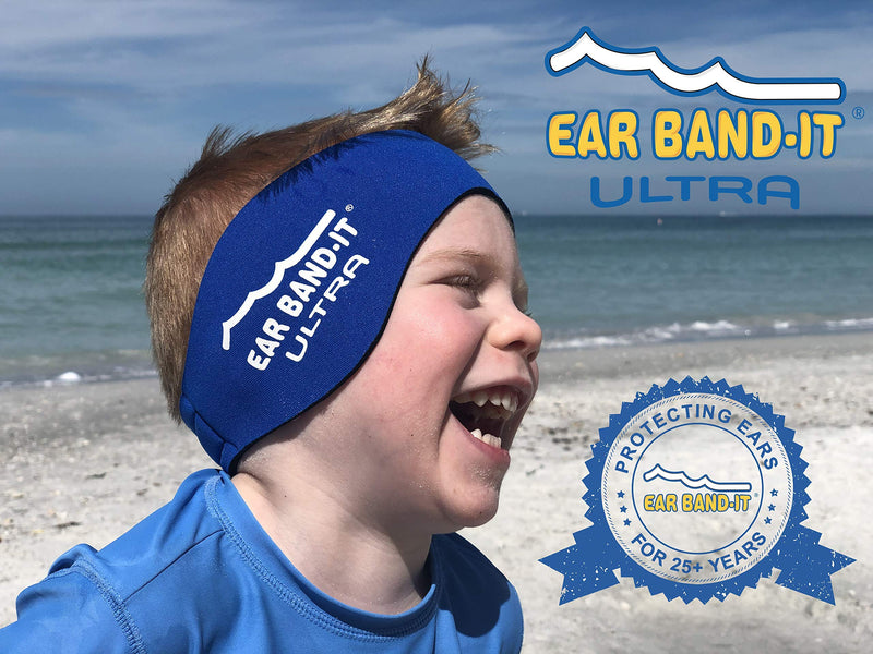 EAR BAND-IT Ultra Swimming Headband - Best Swimmer's Headband - Keep Water Out, Hold Earplugs in - Doctor Recommended - Secure Ear Plugs - Invented by ENT Physician Medium (ages 2 to 8yrs) Orange - BeesActive Australia