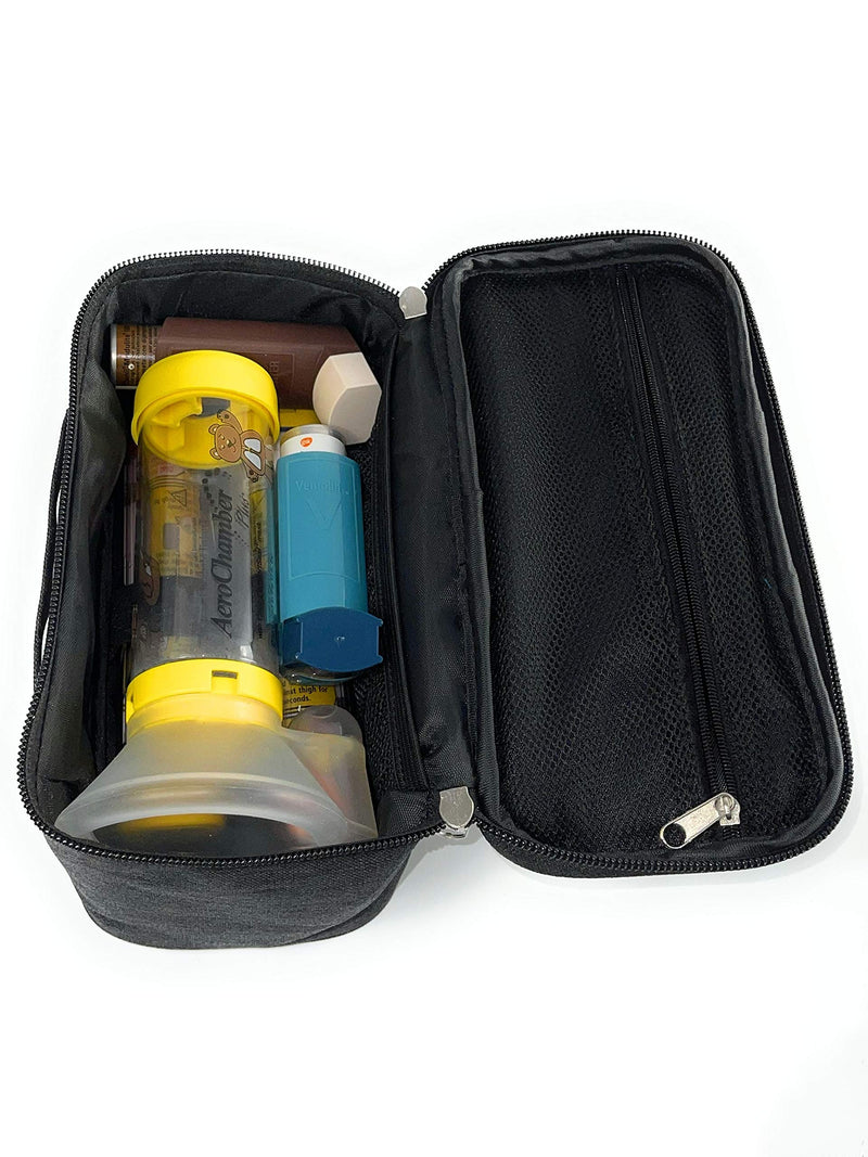 ICE Medical Grey/Black Midi Epipen Syringe Case/Bag - Allergies, Diabetes, Inhalers, Syringes, Insulin etc - BeesActive Australia