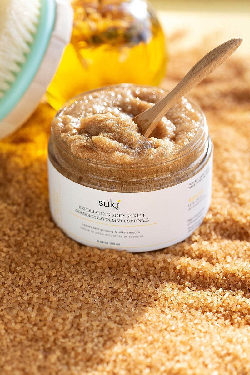 Suki Exfoliating Body Scrub With Calendula Oil and Alpha Hydroxy Acid, Hydrating And Deep Cleaning Sugar Scrub, 6.09 Oz - BeesActive Australia