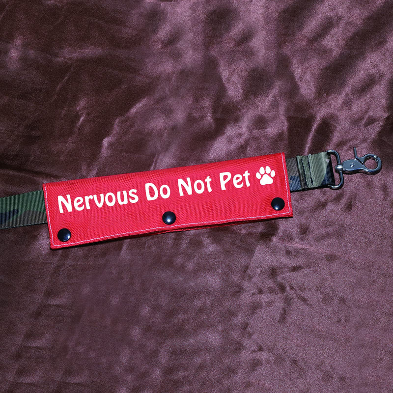 Funny Dog Leash Sleeve Nervous Do Not Pet Dog Leash Wrap Wrap Alert Hanging ID Patch Tag Pet Birthday Giftt(Do Not Pe) Do Not Pet-Sleeve - BeesActive Australia