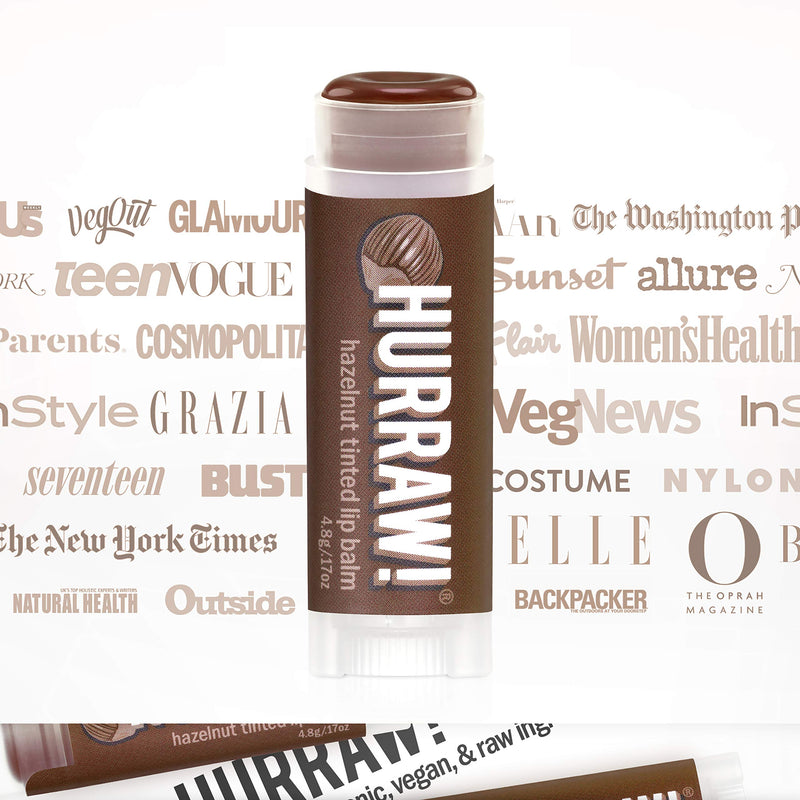 Hurraw! Hazelnut Tinted Lip Balm, 2 Pack: Organic, Certified Vegan, Cruelty and Gluten Free. Non-GMO, 100% Natural Ingredients. Bee, Shea, Soy and Palm Free. Made in USA - BeesActive Australia