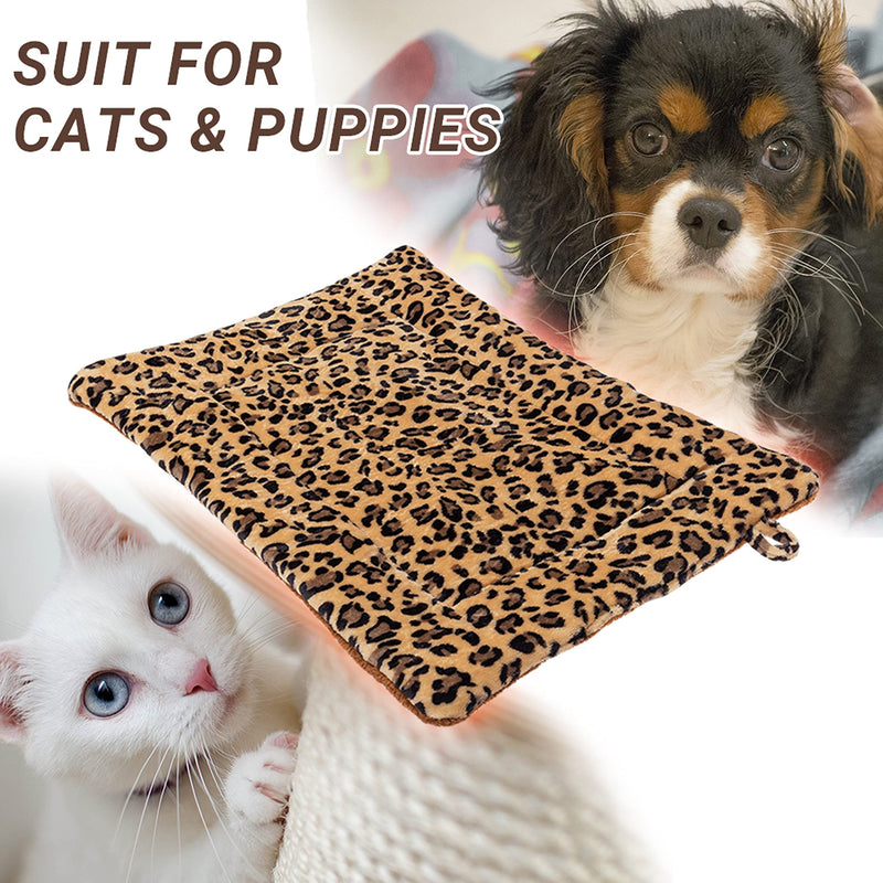 FLYSTAR Cat Bed Mat - Self Self Heating Warming Leopard Cute Cat Pad, Soft Flannel & Cotton, Support Machine Wash and Hand Wash, Comfortable Suitable for Small, Medium, Large Cats/Puppies 19.7"*29.5" - BeesActive Australia