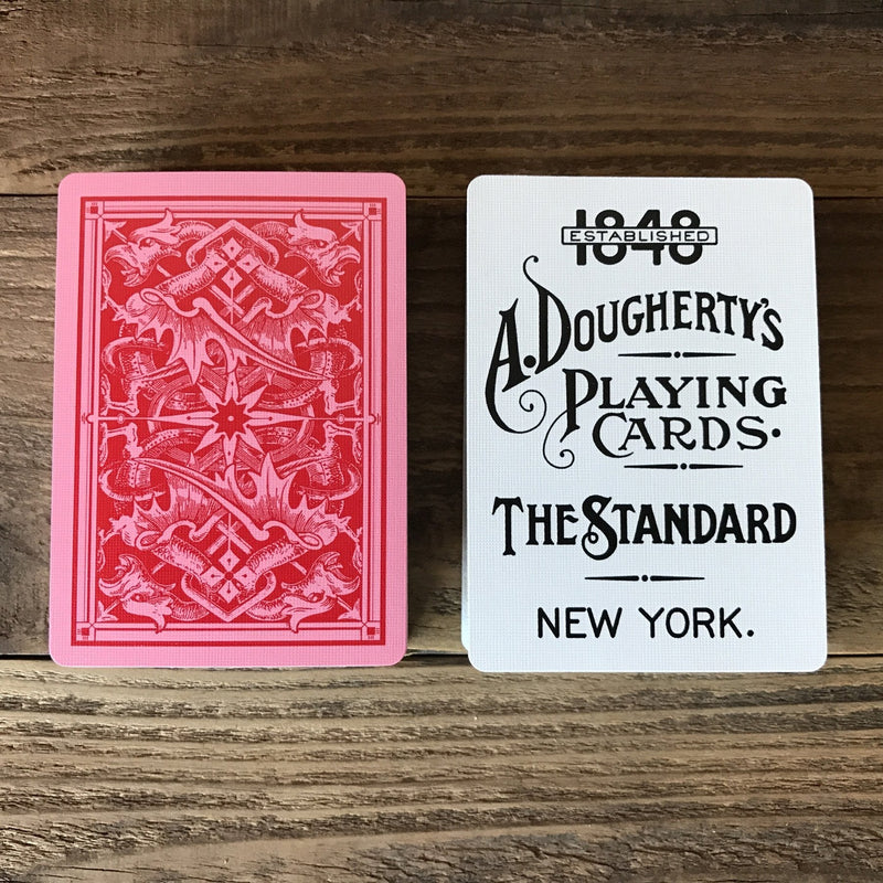 A. Dougherty No.18 Triplicate Dragon Back Playing Card Restoration, Red - BeesActive Australia