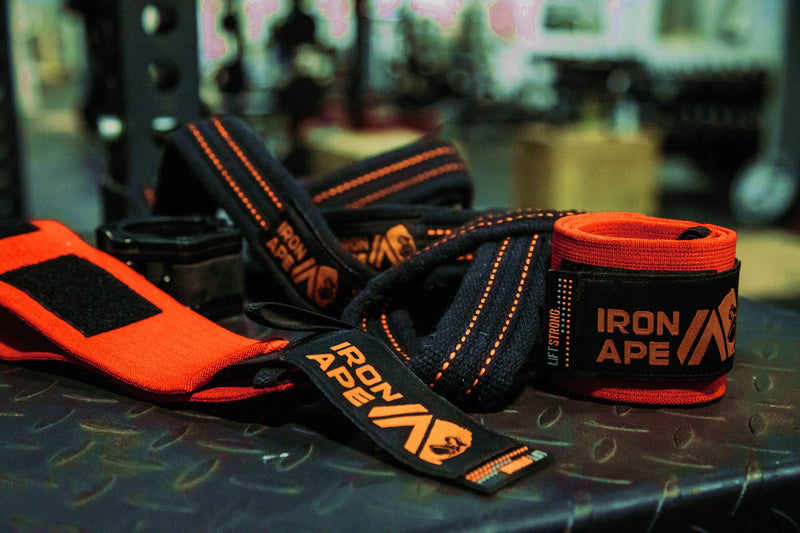 IRON APE Professional Grade Wrist Wraps, 12", 18", 24" & 34". New Versatile Twin Thumb Loop Design for Powerlifting, Weight Lifting, and Bodybuilding. Weightlifting Wrist Support for Men and Women 34" - BeesActive Australia