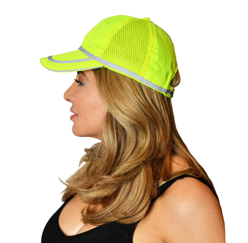 Home-X Reflective Yellow Safety Cap with Gray Piping - BeesActive Australia