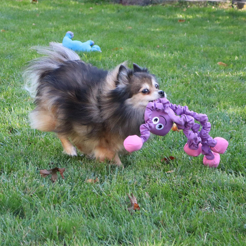 Snuggle Puppy Tender-Tuffs Tug - Extra Large Stretchy Purple Octopus Tough Dog Toy - Great for Fetch and Durable for Tug of War - BeesActive Australia