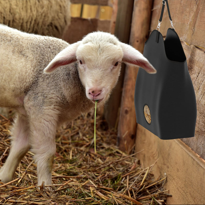 Kaulhp Goat Hay Feeder, Hay Bag for Goats Small Front Hole Bags for Nigerian Dwarf Goat, Less Hay Waste Tote Bag for Traveling,for Sheep Fair, Paddock, Stalll - BeesActive Australia
