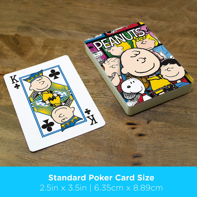 AQUARIUS Peanuts Playing Cards - Peanuts Cast Deck of Cards for Your Favorite Card Games - Officially Licensed Peanuts Merchandise & Collectibles - Poker Size with Linen Finish - BeesActive Australia