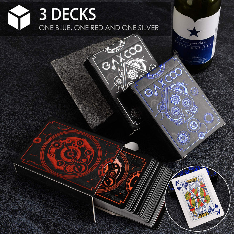 Luxury Set Playing Cards, Premium, Unique Decks, Poker, Games, Custom, Adults, Casino, Standard 3 Decks for Any Occasion Premium Wood Box Included - BeesActive Australia