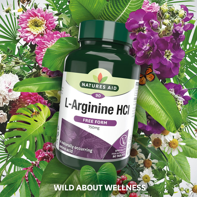 Natures Aid 750mg L-Arginine Tablets - Pack of 90 132230 - BeesActive Australia