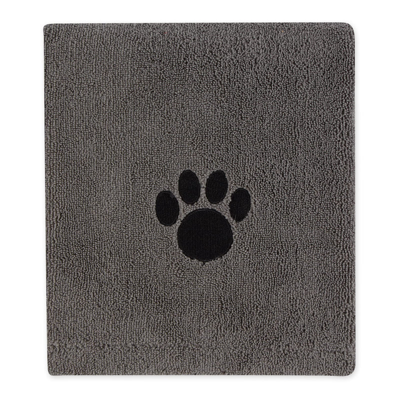 Bone Dry Pet Grooming Towel Collection Absorbent Microfiber X-Large, 41x23.5", Embroidered Gray 41x23.5" - BeesActive Australia