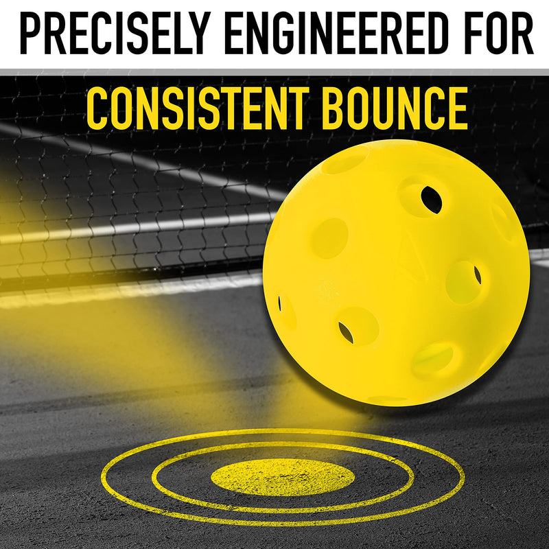 Franklin Sports X-26 Performance Indoor Pickleballs - USA PICKLEBALL APPROVED Yellow 12 Pack - BeesActive Australia