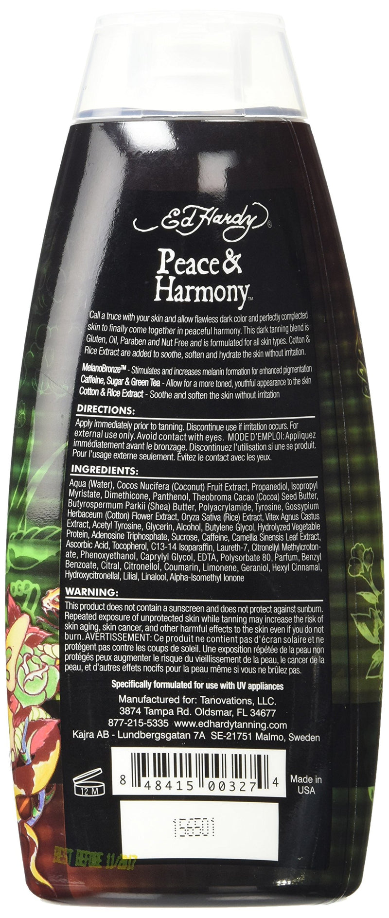 Ed Hardy Peace & Harmony Tanning Intensifier Bronzing Moisturizer Lotion 10 Oz 10 Fl Oz (Pack of 1) - BeesActive Australia