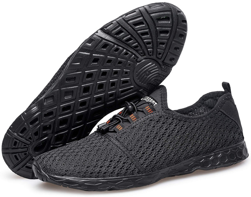 DOUSSPRT Men's Water Shoes Quick Drying Sports Aqua Shoes 8.5 All Black - BeesActive Australia