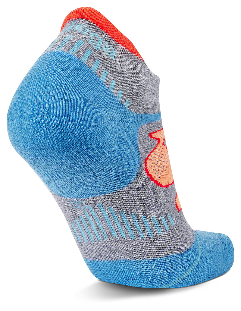 Balega Women's Enduro V-Tech No Show Socks (1 Pair) Midgrey/Blue Small - BeesActive Australia