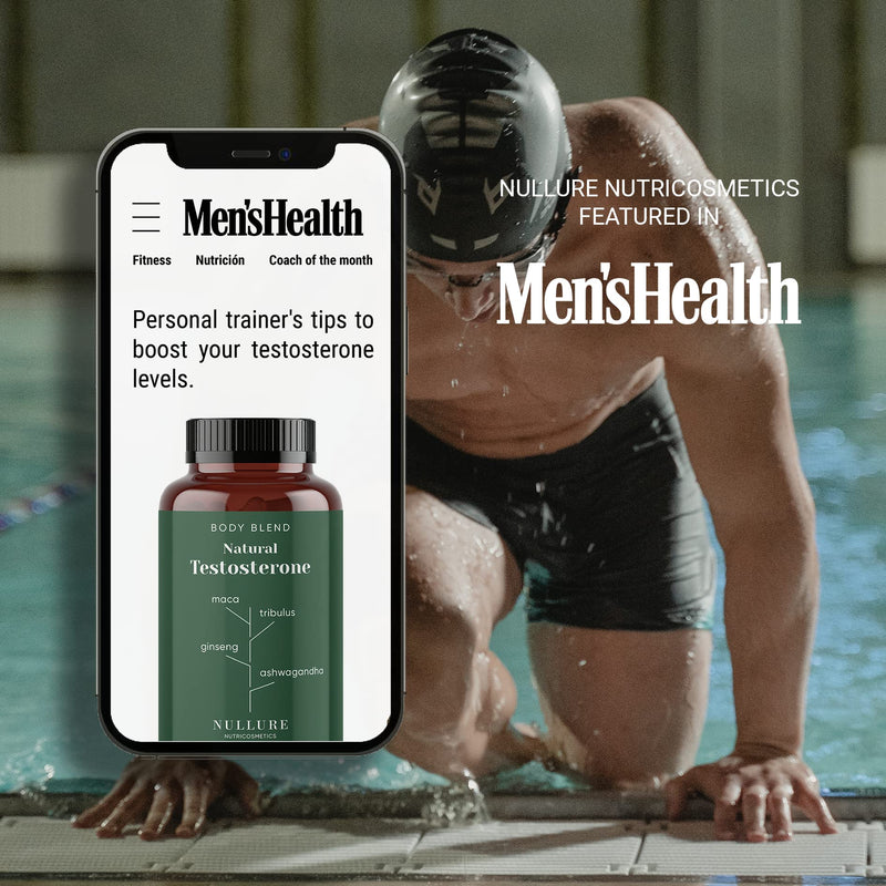 Testosterone Booster for Men Nullure | Vegan & Natural | Test Booster for Libido · Performance · Muscle · Endurance | Ashwagandha + Maca + Tribulus Terrestris + Ginseng + Fenugreek + Zinc |120 caps. - BeesActive Australia