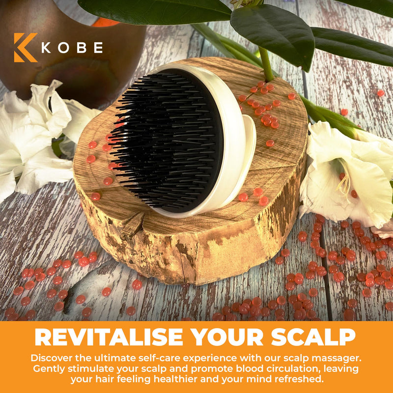 Kobe Scalp Massager for Hair Growth - Ergonomic Shampoo Brush/Dandruff Brush - Relaxing Hair Massager - Soft Silicone Hair Scalp Massager - for Scalp Scrubbing & Exfoliating (Wike) Wike - BeesActive Australia