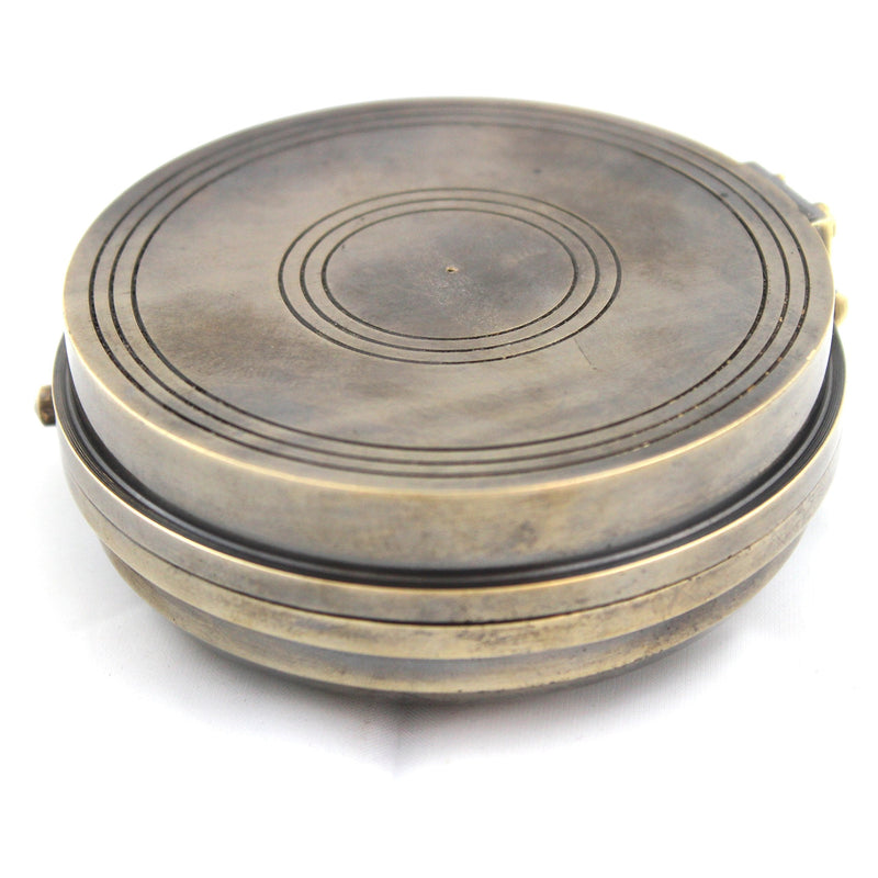 Nautical Ship Compass Wooden Box Compass & Watch Vintage Gift Round - BeesActive Australia