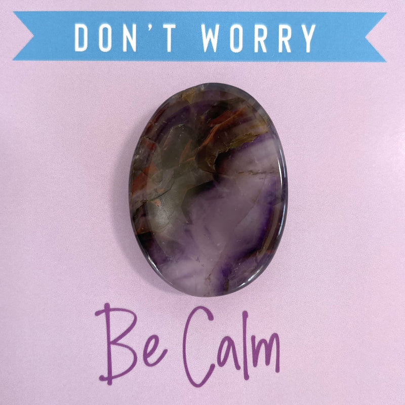 Amethyst Crystal Worry Stone Stress Relief Gift Birthday Anniversary Xmas Stocking Filler Amethyst - BeesActive Australia