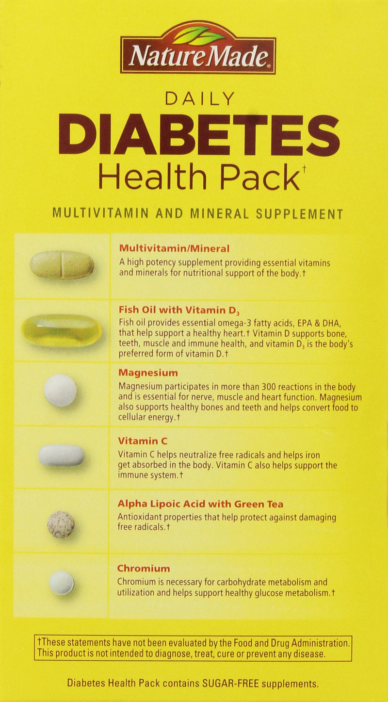 Nature Made Diabetes Health Pack, 60 Packets - BeesActive Australia