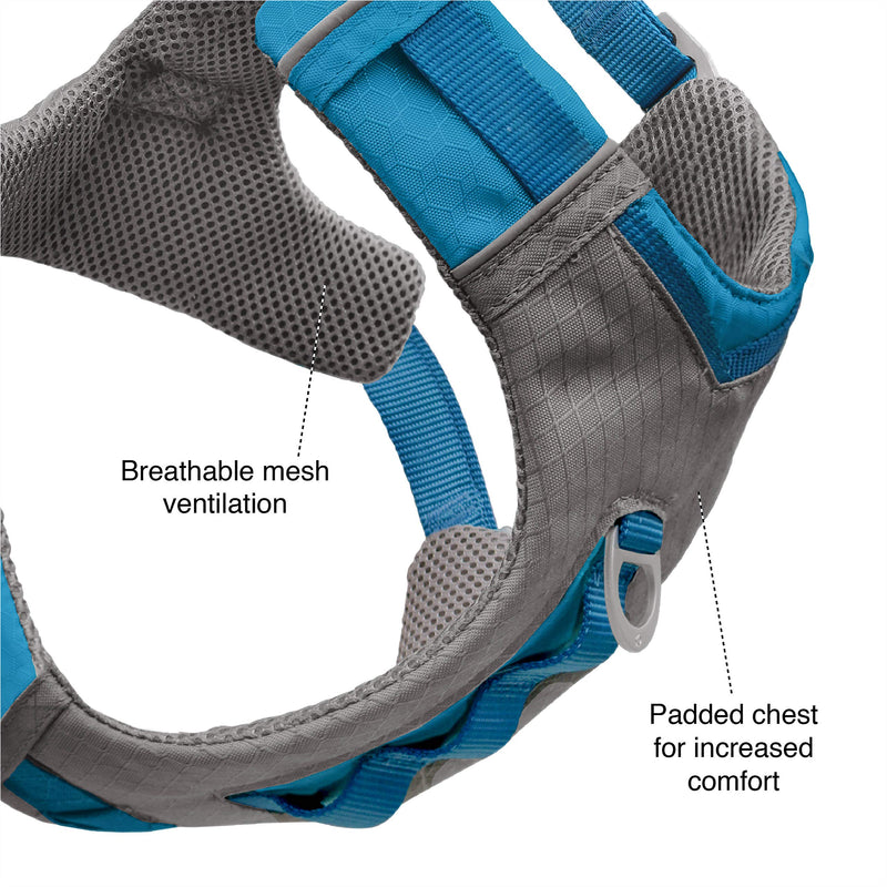 Kurgo Journey Air Dog Harness, Pet Hiking Harness for Running & Walking, Everyday Harnesses for Pets, for Large, Medium, & Small Dogs, Reflective, Black, Blue, Red, Coral, Orange, and Purple - BeesActive Australia