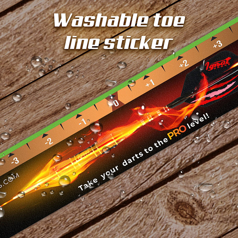 IgnatGames Dart Throw Line Sticker - Compatible with Bristle/Sisal or Electronic Dartboard - Practical Peel & Stick Dart Toe Line - BeesActive Australia