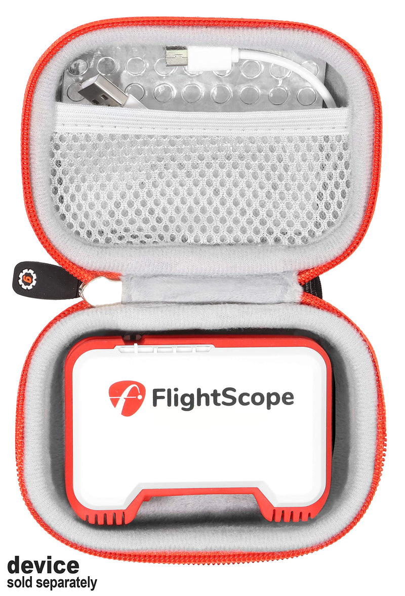 GetGear Protective case for FlightScope Mevo-Portable Personal Launch Monitor for Golf, mesh Accessories Pocket for Cable, Convenient Carabiner - BeesActive Australia