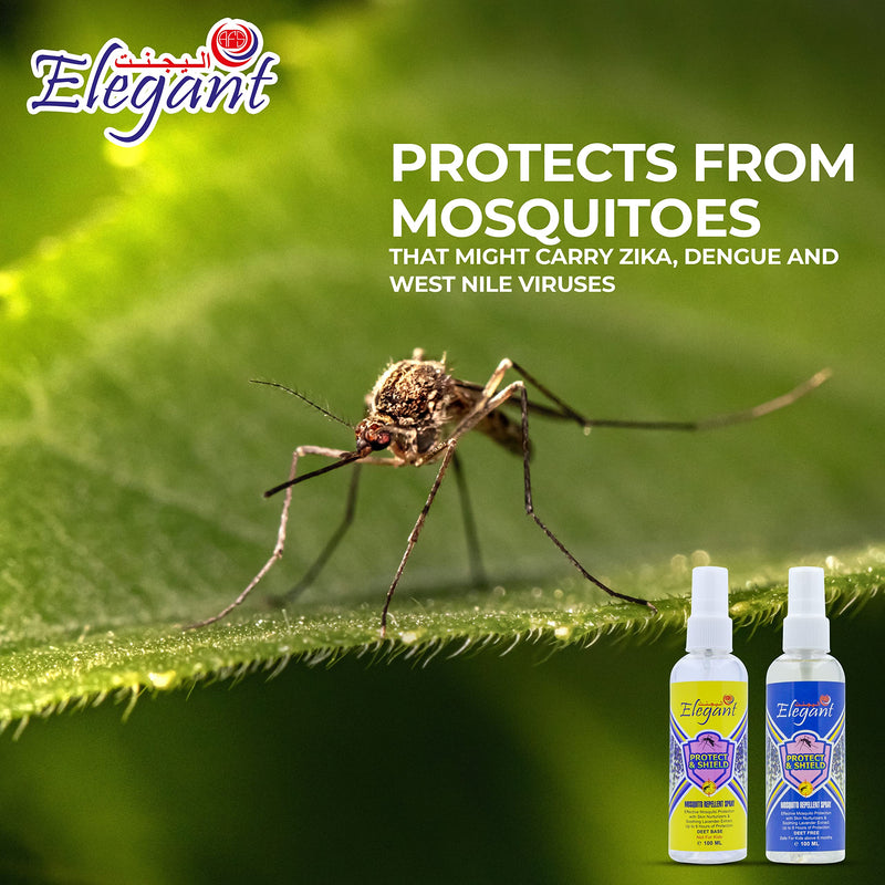 Elegant Mosquito & Tick Repellant Spray – 100ML – Pack of 2 – Lavender Extract – DEET Base – Tick, Insect & Mosquito Repellant | 8H Protection, Protect & Shield Spray | NOT for Kids, Anti-Bug Spray 2 x 100 ML (PACK of 2) - BeesActive Australia