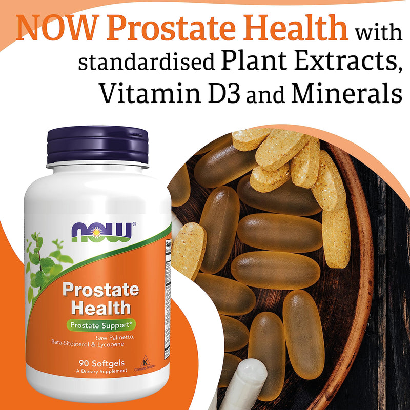 Now Foods, Prostate Health, with Saw Palmetto and Phytosterols, 90 Capsules, Lab-Tested, Soy Free, Gluten Free, Non-GMO - BeesActive Australia