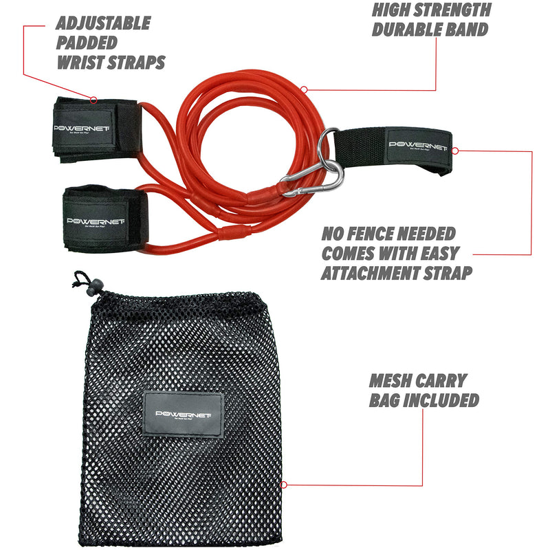 [AUSTRALIA] - PowerNet Arm Care Bands | Baseball Softball Strength and Conditioning PowerBands | Rehab Throwing Injuries | Perfect for Pitching Warm Up Exercises | Attach to Any Fence or Pole Red | Beginner 