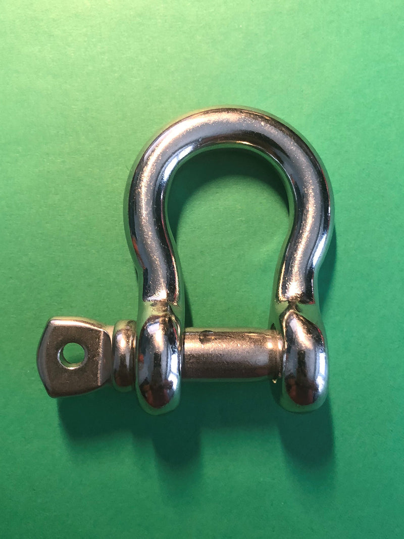 [AUSTRALIA] - Stainless Steel (316) Bow Shackle 7/16" Forged US Type Oversized Pin Marine Grade 