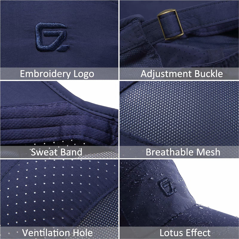 GADIEMKENSD Unstructured Reflective Breathable Sports Cap for Men and Women Navy 7-7 1/2 - BeesActive Australia