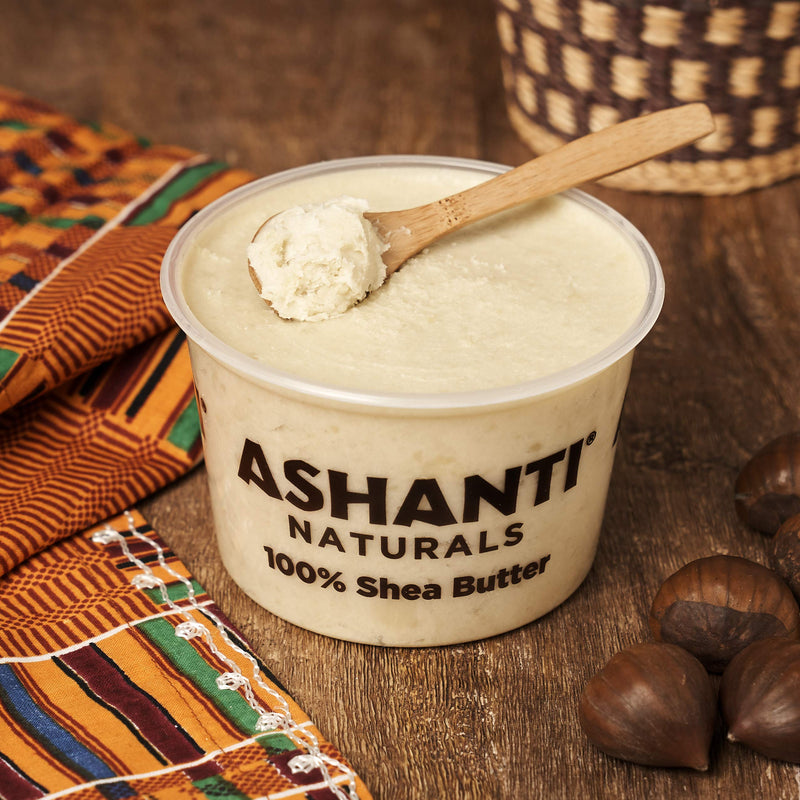 ASHANTI NATURALS 100% SOFT AND CREAMY NATURAL AFRICAN SHEA BUTTER, WHITE, 15OZ. - BeesActive Australia