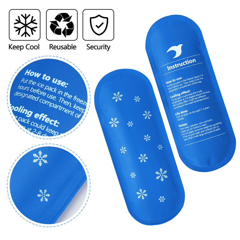 CURMIO 4pcs Ice Pack for Diabetic Cooler Bag, Reusable Gel Ice Pack for Insulin Travel Case Ice Packs (4pcs) - BeesActive Australia