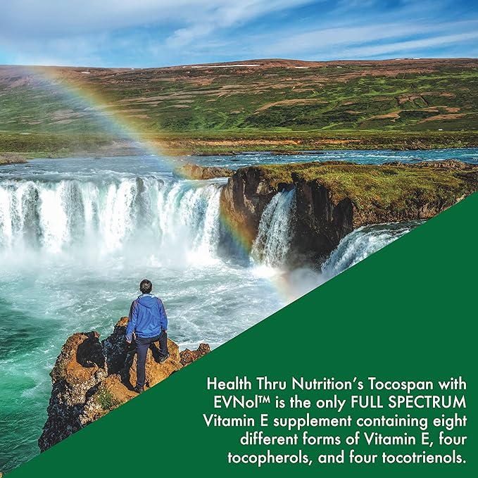 Health Thru Nutrition Tocospan Vitamin E (EvnolTocotrienols) 400 IU Full Spectrum Tocotrienols and Tocopherols Complex (Natural 8 Types of Vitamin E) - BeesActive Australia