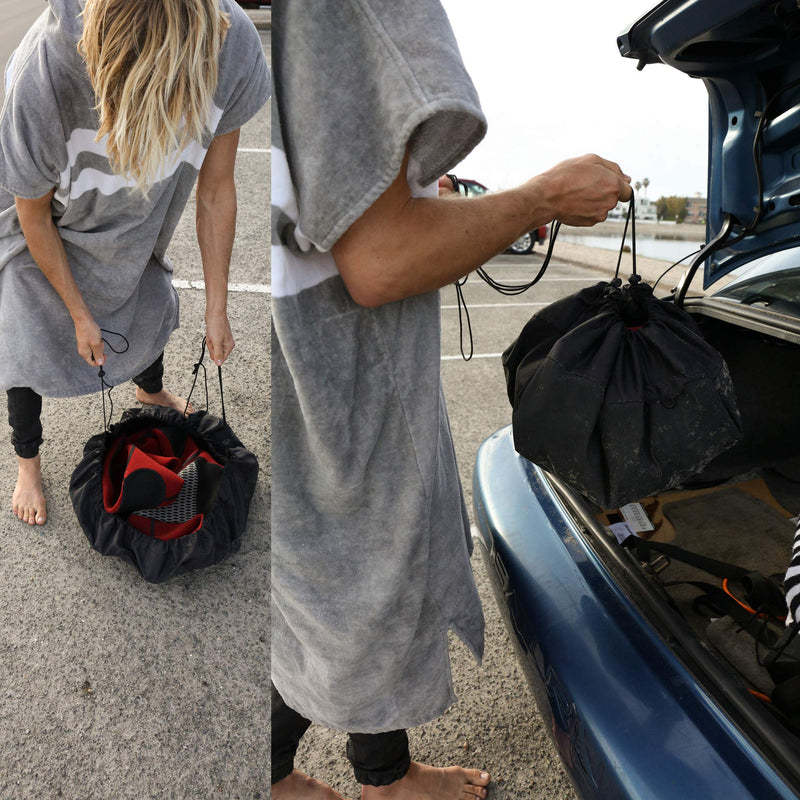 Ho Stevie! Durable Wetsuit Changing Mat/Waterproof Dry-Bag for Surfers Black - BeesActive Australia