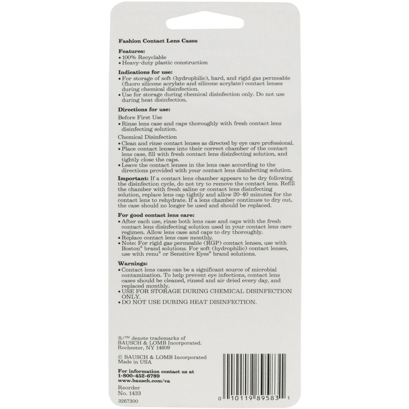 Bausch & Lomb Sight Savers Contact Lens Cases, Colors May Vary 3 Each (Pack of 3) Pack of 3 - BeesActive Australia