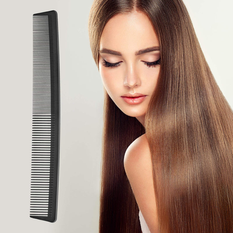 3 Pack Black Carbon Barber Fiber Cutting Comb,Fine Tooth Hair Comb,Hairdressing Styling Combs,Heat Resistant Combs,Styling Combs for Salon (Style G) - BeesActive Australia